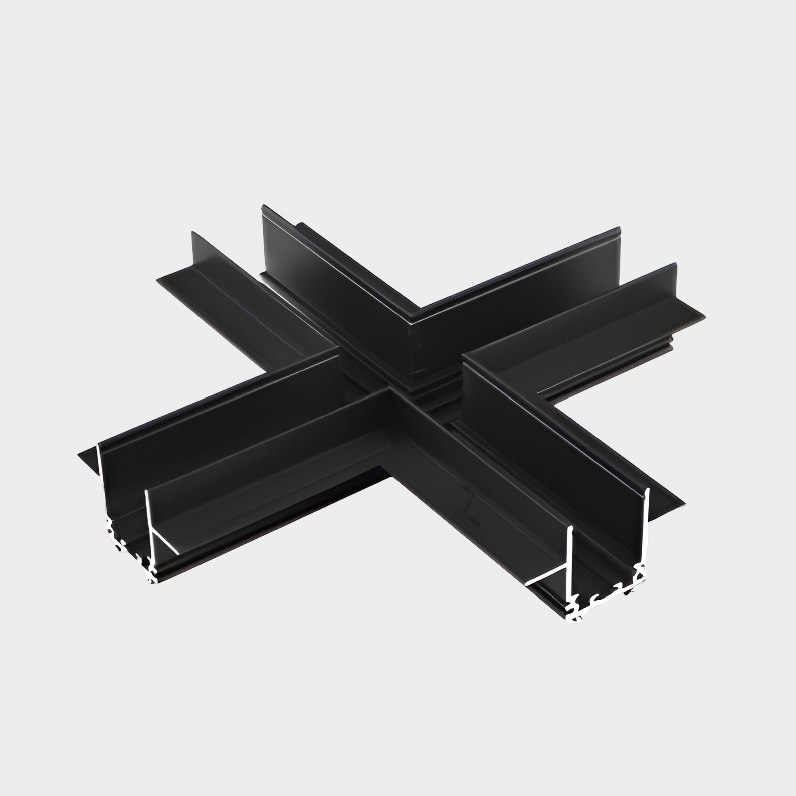 Magnetic Recessed Track rail X connector CX23TC05